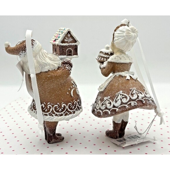 The Holiday Aisle Baking Santa & Mrs Clause Gingerbread Christmas Ornament Set - Picture 5 of 16